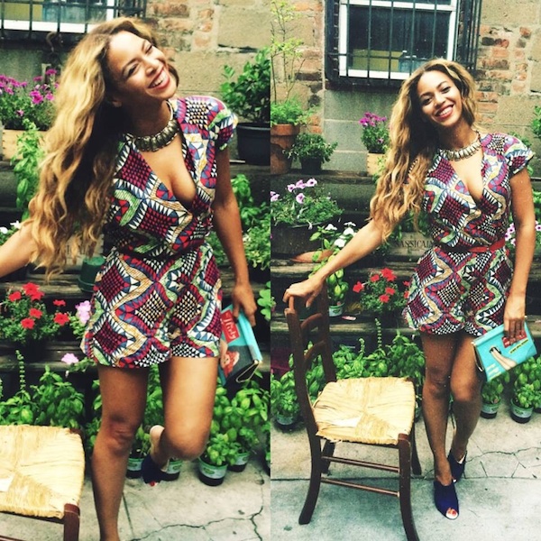 Beyonce's Tumblr Demestiks New York by Reuben Reuel Purple Printed Romper