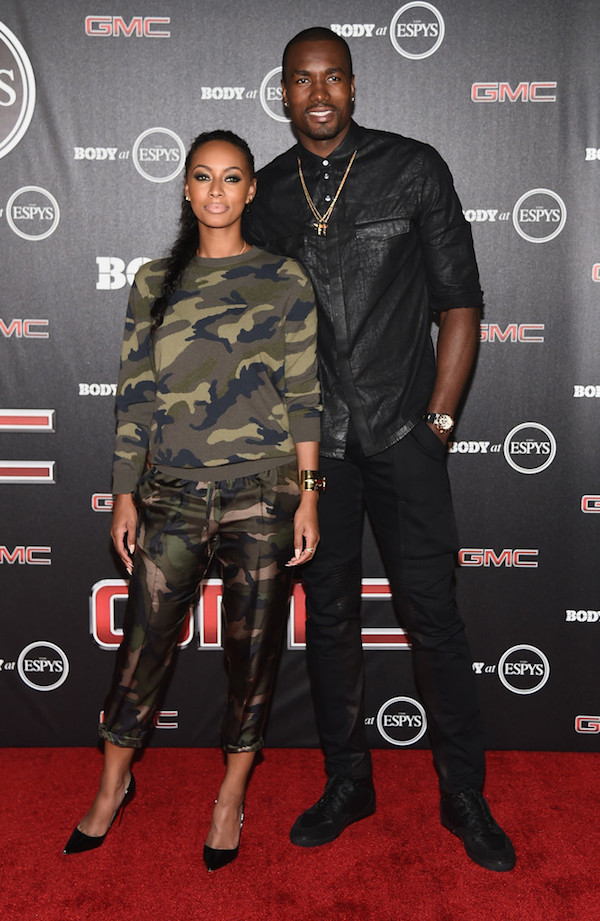 Keri Hilson's ESPN's BODY Issue Pre-Party Valentino Camouflage Print Sweatshirt and Camouflage Pants