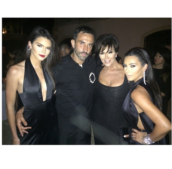 2 Kendall Jenner's Riccardo Tisci Birthday Party Solace London Black Plunging Hans Jumpsuit