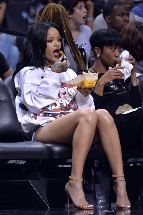 2 Rihanna's Barclay's Charity Basketball Game Run DMC x Adidas King from Queens Sweatshirt