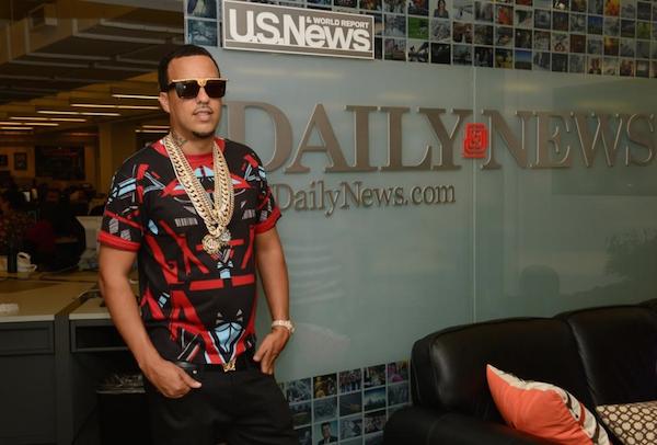 French Montana's Asst Clothing Fall 2014 Red, Black, and Blue Printed T-Shirt