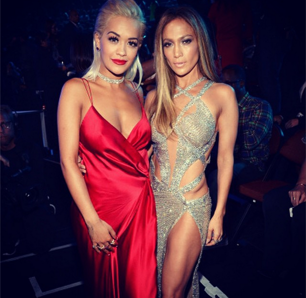 Rita Ora and Jennifer Lopez at VMA's 2014