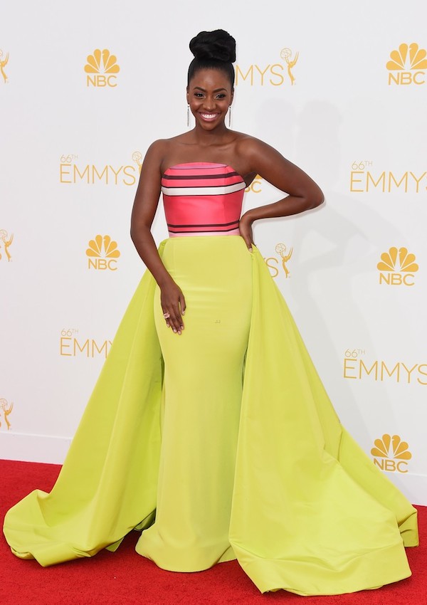 Teyonah Parris Look Mad Stylish at Emmys 2014 christian siriano