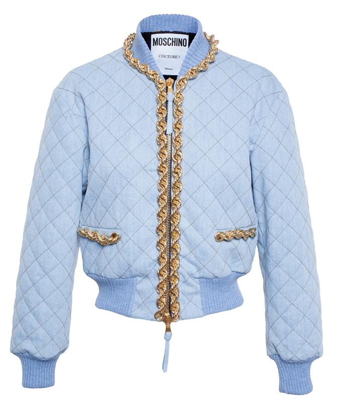 Hot! or Hmm...: Jordan Dunn's Somerset House in London Moschino Quilted Bomber And Skirt-1