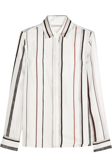 2 Beyoncé's Paris Nolita Restaurant Maison Martin Margiela Striped Silk Twill Shirt,