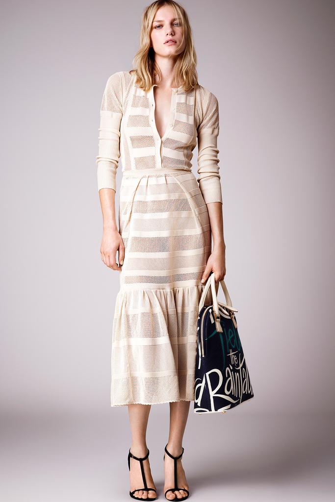 Naomie Harris's Burberry Prorsum Spring 2015 Show Burberry Resort 2015 White Dress