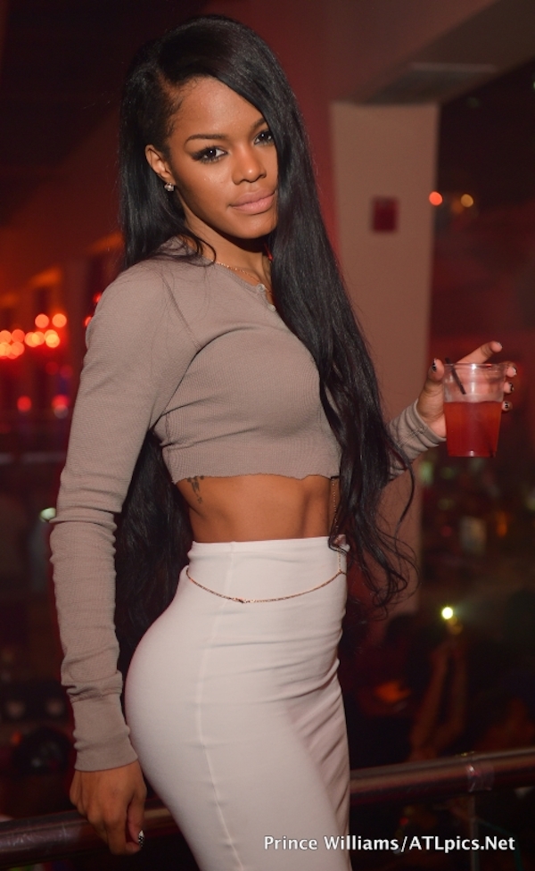 Teyana Taylor looked fit and fab while partying at The Velvet room in Atlanta