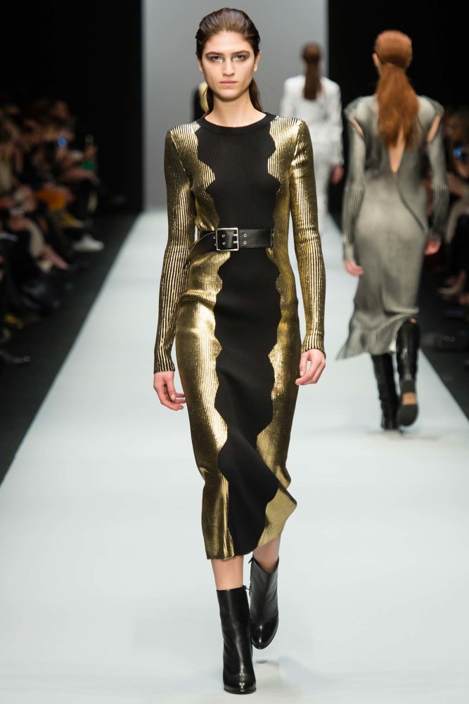 8  Jada Pinkett Smith's Guy LaRoche Spring 2016 Paris Fashion Week Show Guy Laroche Fall 2015 Black and Gold Panel Dress