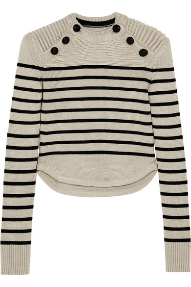 Isabel Marant Hatfield Striped Wool Blend Sweater FR 34 UK 6 at