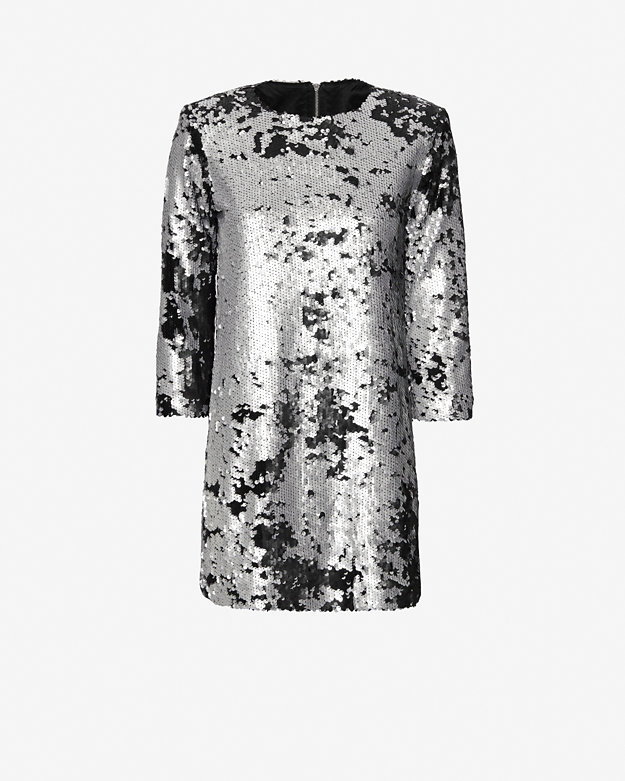 9 Monica Brown's Instagram Elizabeth & James Danya Silver Sequin Long Sleeve Dress