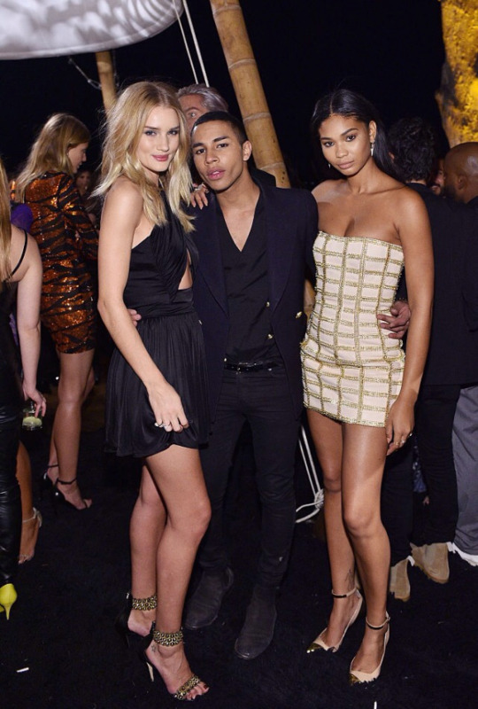 olivier rousteing rosie huntington whiteley chanel iman  mary j blige olivier rousteing 30th birthday party