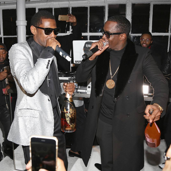 111 Emily B's Fabolous Platinum Birthday Party Emilio Pucci Black Banded Wool and Mesh Dress + On the Scene with Swizz Beatz, Diddy, Justine Skye, and More!