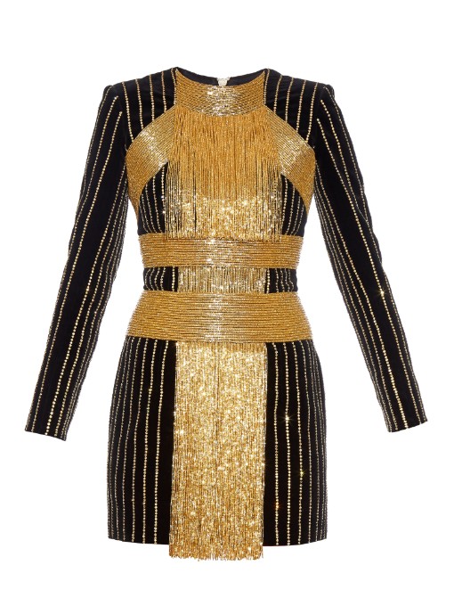 Nicki Minaj vs. Jada Pinkett Smith in Balmain's Embellished Velvet Fringe Dress