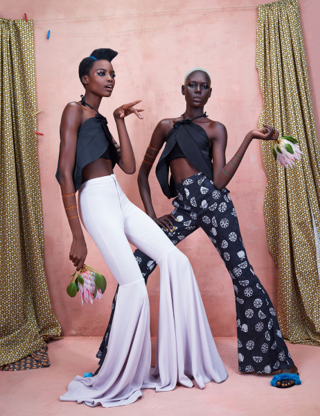 Ajak Deng and Maria Borges Star in Photoshoot Featuring African Designers3