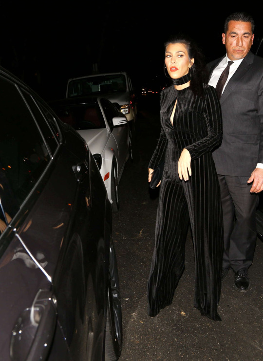 1 Kourtney Kardashian's Nine Zero One Salon Kyna Collection La Femme Black Keyhole Jumpsuit in Velvet