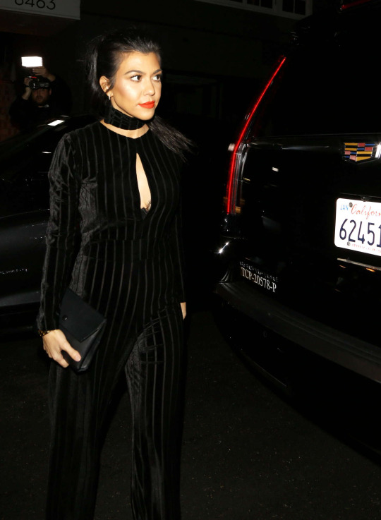 Kourtney Kardashian's Nine Zero One Salon Kyna Collection La Femme Black Keyhole Jumpsuit in Velvet