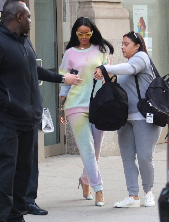 Rihanna's Soho The Elder Statesman Spring 2016 Multicolor Rainbow Sweater and Pants Set