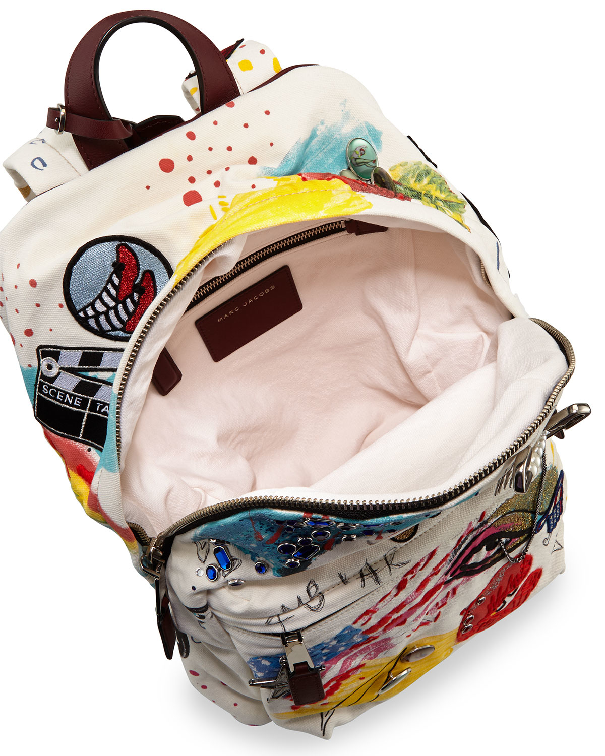 Splurge: Rita Ora's Instagram Marc Jacobs Ecru Multi Collage Printed Canvas  Backpack – Fashion Bomb Daily
