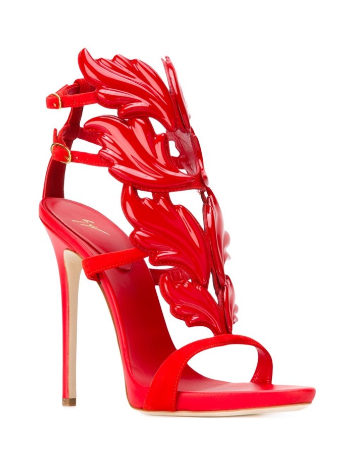 9 8 Monica Brown's Giuseppe Zanotti Red Wing Sandals