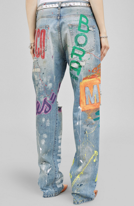 77 Rita Ora's New York City Faith Connexion Graffiti Boyfriend Jeans