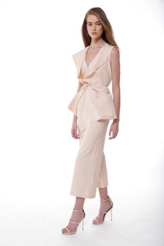 nude colotte jumpsuit  luxe protocol most wanted ruffle top