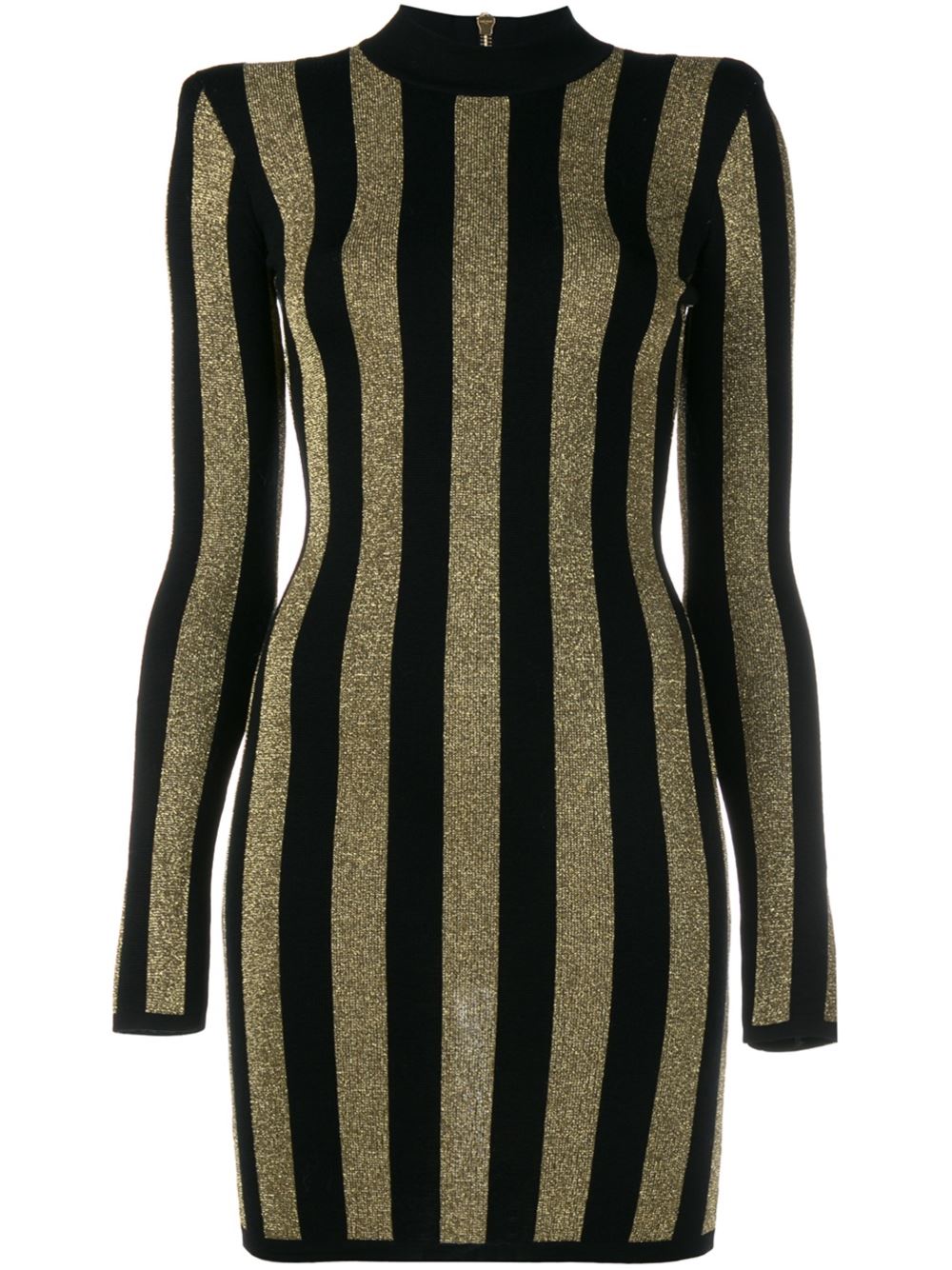 black and gold striped dress