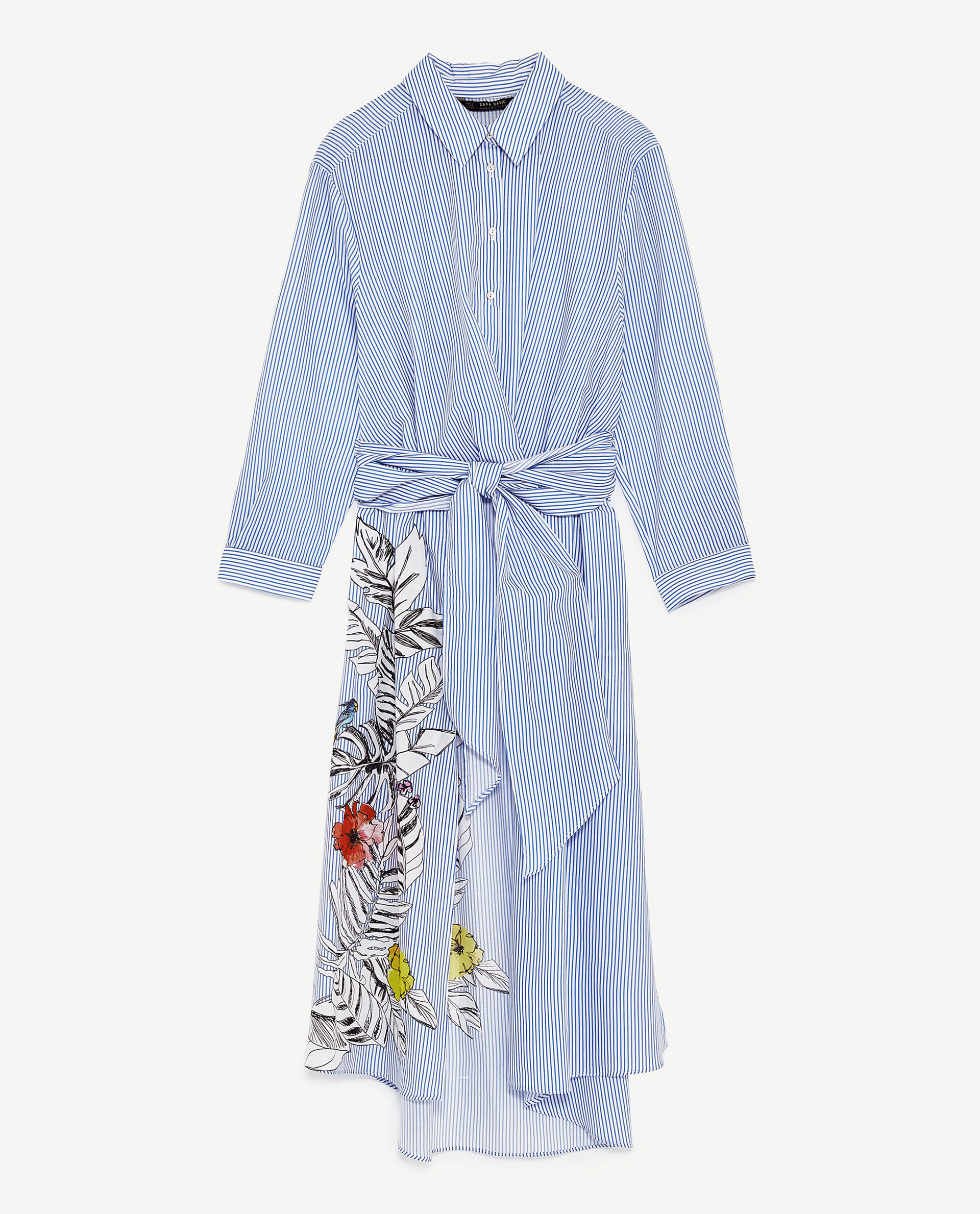 Zara's Striped Floral Embroidered Tunic 