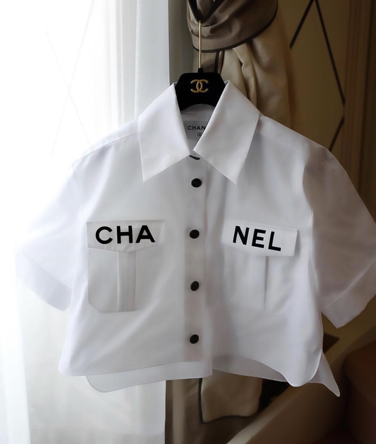 Who Wore it Better? Cardi B vs Kris Jenner in Chanel SS19 White Button Logo  Blouse – Fashion Bomb Daily