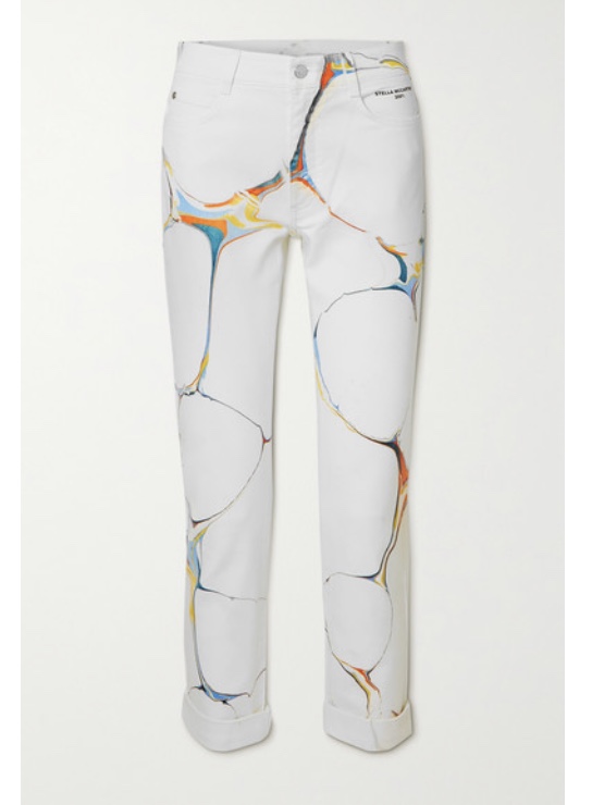 3 Joie Chavis Celebrates Easter in Stella McCartney White Printed Jacket and Pants Set and Hermes Boomerang Sneakers