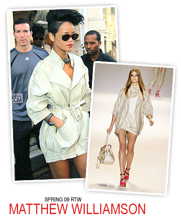 Rihanna in Matthew Williamson Trench