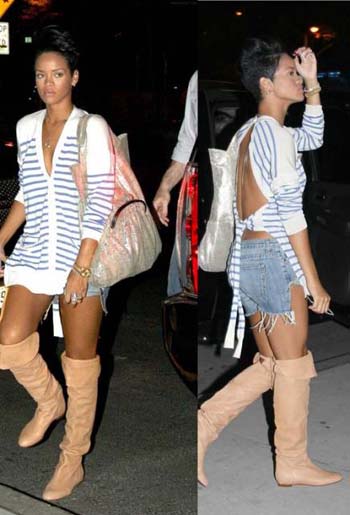 Rihanna Striped Sweater
