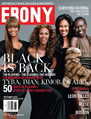 Tyra, Iman, Alek, Kimora for Ebony Magazine September 2007