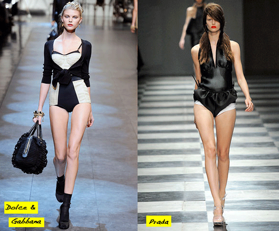 Dolce Gabbana Prada Underwear as Outerwear