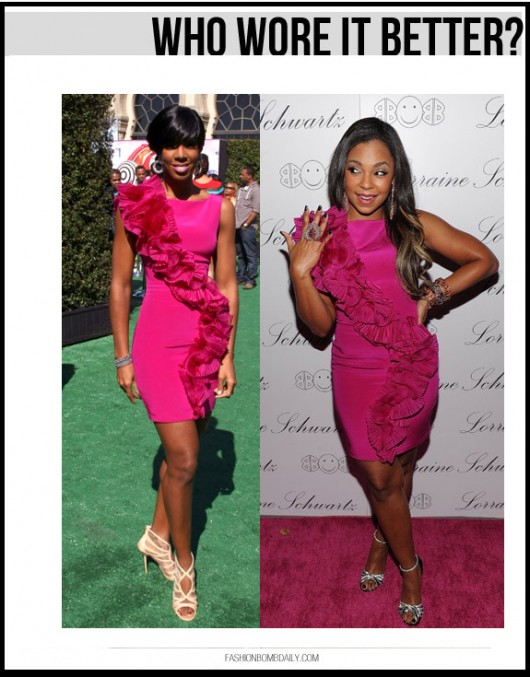 Who Wore it Better? Kelly Rowland vs. Ashanti in Notte by Marchesa’s ...