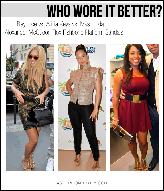 Who Wore it Better? Beyonce vs. Alicia Keys vs. Mashonda in Alexander ...