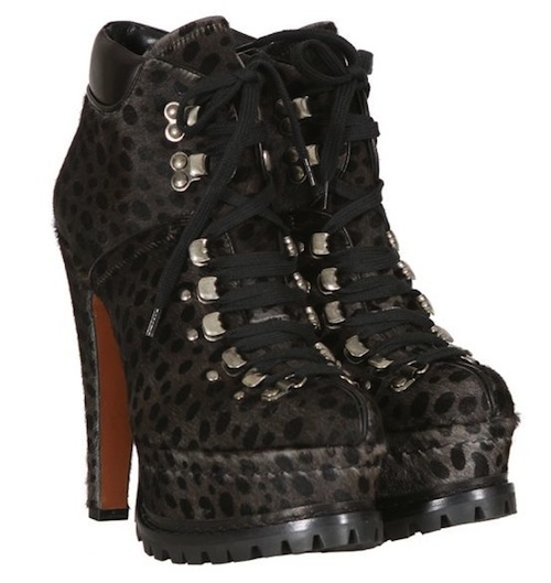 Azzedine-Alaia-animal-print-lace-up-boots
