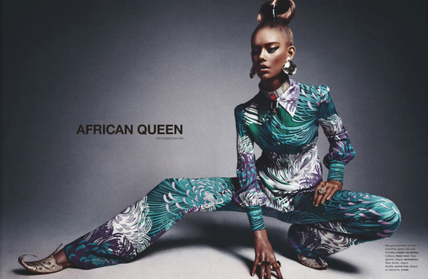 010 Ondria Hardin for Numéro #141 March 2013 in African Queen