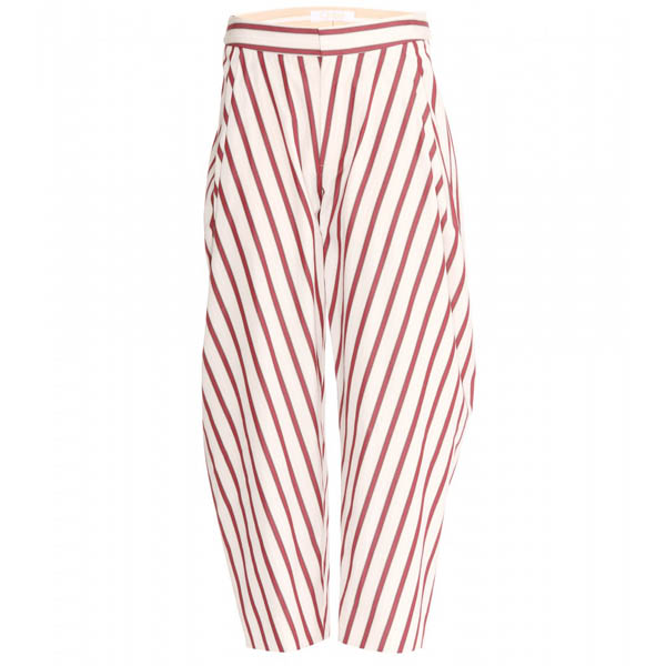 red white striped pants