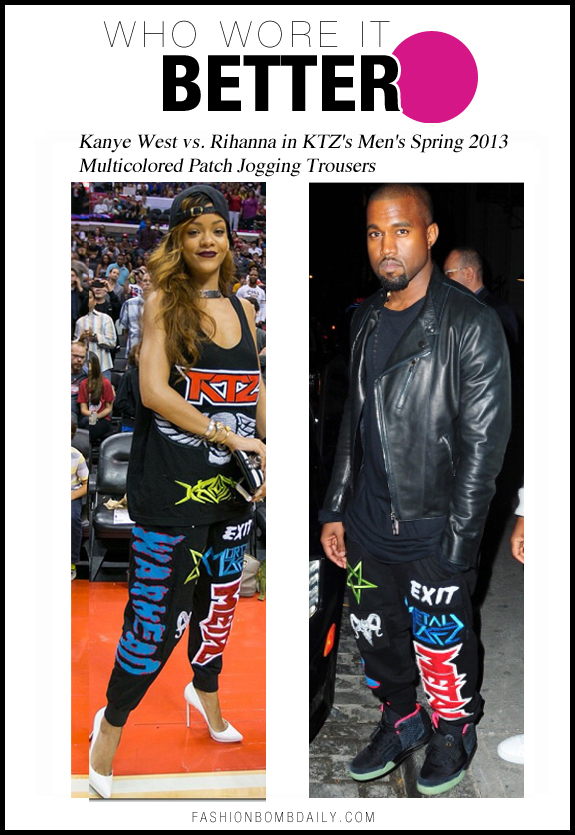 kokon-to-zai-patch-pants-Kanye-West-vs.-Rihanna-in-KTZs-Mens-Spring-2013-Multicolored-Patch-Jogging-Trousers