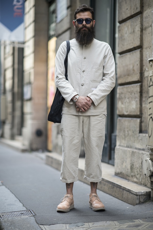 bearded man men's spring 2014 fashion week paris