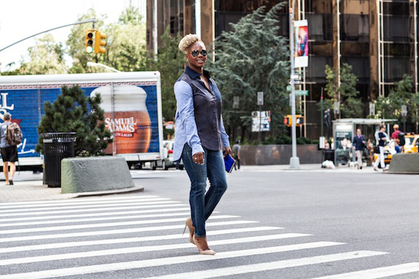claire sulmers derek lam shirt r 13 jeans jimmy choo shoes ray ban sunglasses