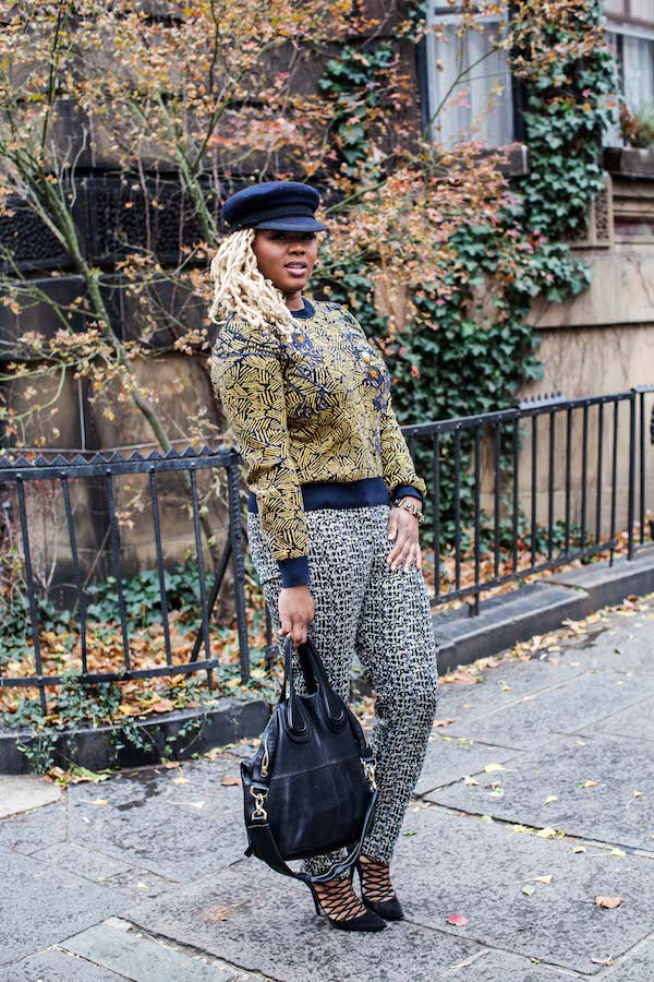 A Kenzo Tiger Beaded Sweater, ASOS Pants, and DSquared2 Rasso Pumps claire sulmers fashion bomb daily the bomb life 9