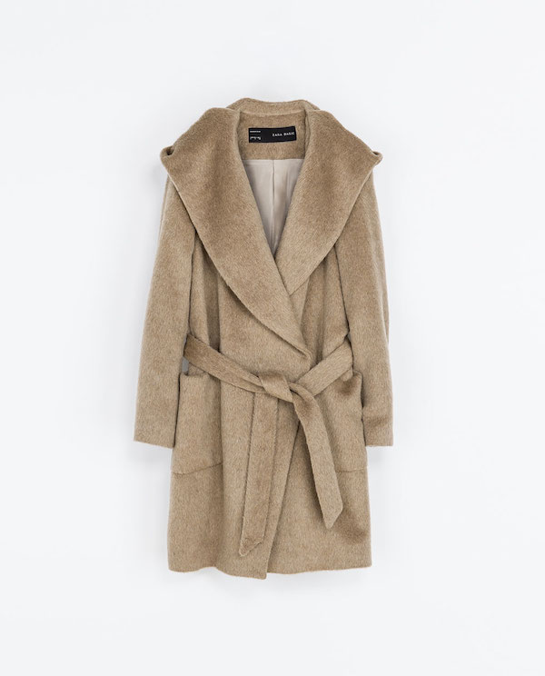 Wardrobe Query: Karrueche Tran’s Canada Zara Brown Belted Coat with ...