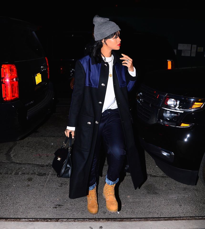 Get The Look: Rihanna’s Miu Miu Wool Coat With Shell Detail and ...