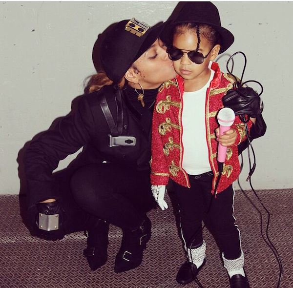 Aww. Beyonce and Blue Ivy got dressed as Janet Jackson and Michael Jackson.  Adorbs
