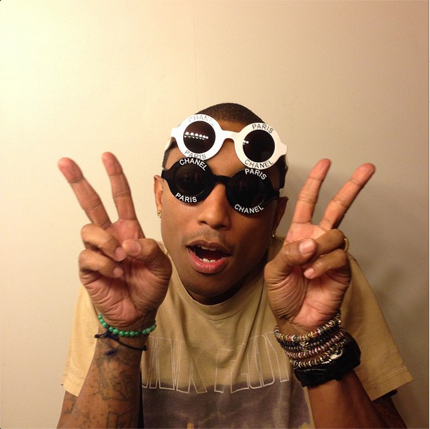 Pharrell in Chanel sunglasses
