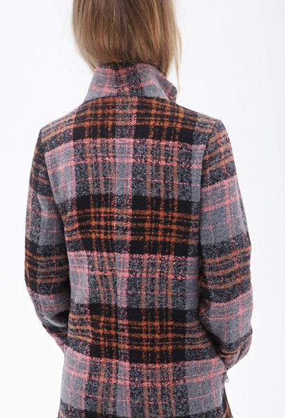 90 Forever 21's Plaid Boucle Coat