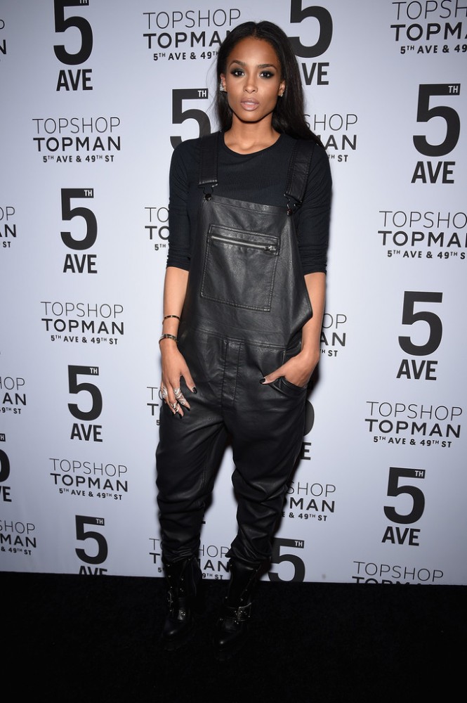 Ciara's  Topshop : Topman NYC Flagship Dinner Black Leather Overalls