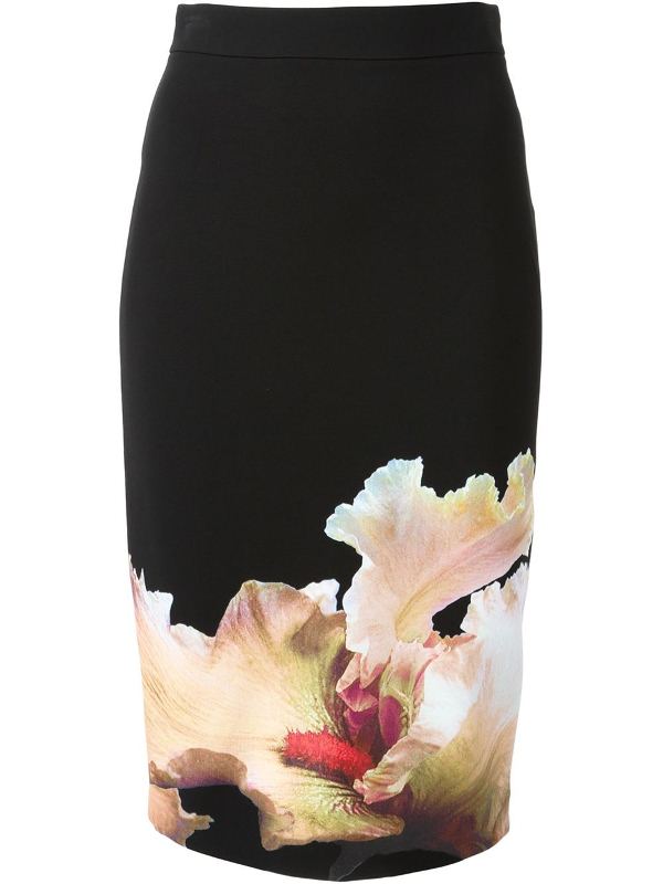 givenchy-orchid-print-skirt