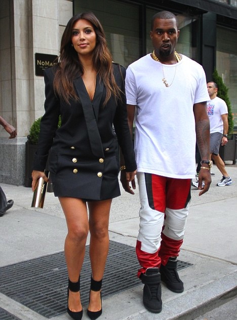 kim-kardashian-black-balmain-double-breasted-jacket-dress-kanye-west
